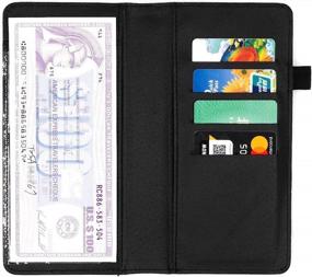 img 3 attached to 💼 Menesia Genuine Leather Checkbook Wallet for Men - Ideal Men's Accessories for Style and Functionality