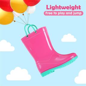 img 1 attached to 🌧️ Waterproof Toddler Boys' Outdoor Shoes with Easy Handles – Boots