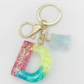 img 1 attached to SELOVO Cute Initial Letter Keychain Charm For Girls And Women - Perfect Bag Accessory