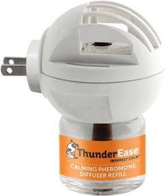 img 2 attached to 🐶 ThunderEase Dog Calming Pheromone Diffuser Kit: Vet Recommended for Separation Anxiety, Stress Barking, Chewing, Fear of Fireworks & Thunderstorms - 30 Day Supply