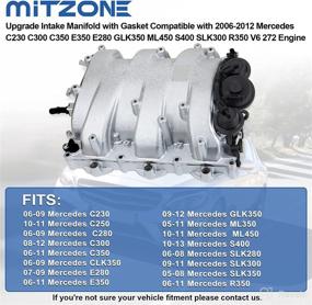 img 1 attached to 🔧 MITZONE Upgrade Intake Manifold: Compatible with 2006-2012 Mercedes C230 C300 C350 E350 E280 GLK350 ML450 S400 SLK300 R350 V6 272 Engine, Replace 2721402401 2721402201 + Gasket