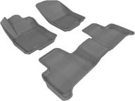 custom-fit kagu rubber all-weather floor mat set for mercedes-benz gle-class/ ml-class models - 3d maxpider l1mb02901501 - gray logo