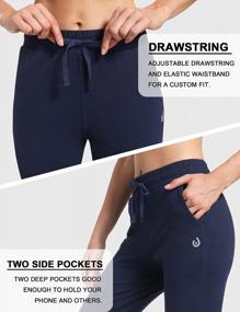 img 1 attached to Cotton Women'S Joggers With Pockets - HARTPOR Sweatpants For Yoga, Lounge, Running And Athletics