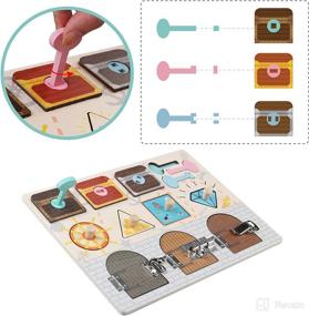 img 1 attached to Premium Montessori Learning Toys for Toddlers: Wooden Busy Board Baby Sensory Puzzles – 12-18m, 1-4 Year Old Boy Girl Kid – Fine Motor Skills Developmental Toy