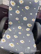 img 1 attached to Floral Office Chair Makeover: WOMACO High Back Chair Cover - Yellow Flower Print, Large review by Mike Donathan