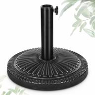 heavy duty 23-lbs pre-filled round patio umbrella base with sun-flower pattern for outdoor, swimming pool, and market umbrellas - black логотип