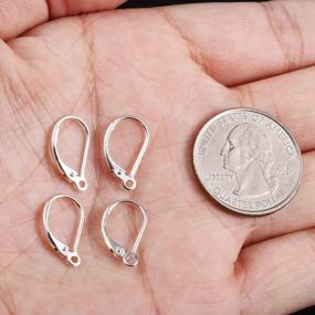 img 2 attached to 925 Sterling Silver Hypoallergenic Leverback Earring Hooks - Perfect For Jewelry Making Supplies