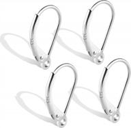 925 sterling silver hypoallergenic leverback earring hooks - perfect for jewelry making supplies logo