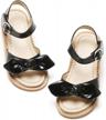 open-toe summer sandals for little girls: kiderence toddler sandals for kids logo