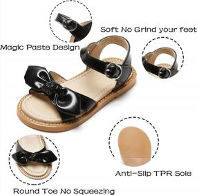 img 1 attached to Летние сандалии с открытым носком для маленьких девочек: Детские сандалии Kiderence для малышей
