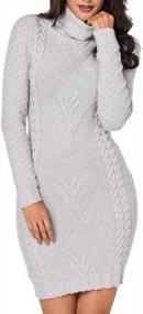 img 4 attached to Cosy And Chic: LaSuiveur'S Cable Knit Long Sleeve Sweater Dress For Women