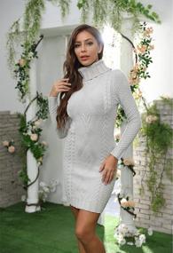 img 2 attached to Cosy And Chic: LaSuiveur'S Cable Knit Long Sleeve Sweater Dress For Women