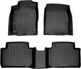 img 4 attached to 🔌 MAXLINER Floor Mats 2 Row Liner Set in Black for 2016-2021 Honda Civic Sedan/Hatchback