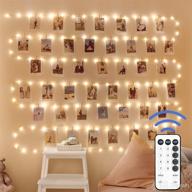 🎇 12apm fairy string lights: 66ft 200 led indoor lights with remote control - usb powered waterproof twinkle star lights for bedroom diy wedding holiday decoration party logo