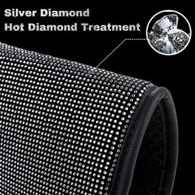 img 2 attached to 💎 Sleek Bling Armrest Cover - Crystal Rhinestone Console Protection Pad, Center Console Cover for Car - Arm Rest Cushion Pad - Stylish Car Interior Accessory, Bling Car Decor for Women 12.2 x 8.7 Inch