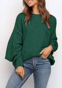 img 2 attached to Women'S Oversized Batwing Long Sleeve Pullover Sweater Knit Crewneck Jumper