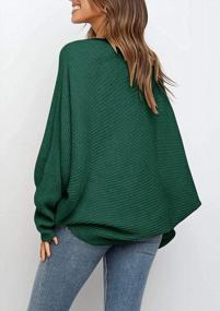 img 1 attached to Women'S Oversized Batwing Long Sleeve Pullover Sweater Knit Crewneck Jumper