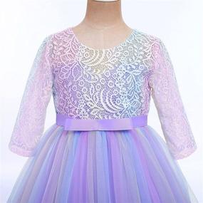 img 2 attached to 🌈 Girls' Clothing: Rainbow Princess Bridesmaid Communion Birthday Dresses