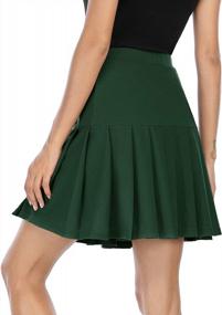 img 2 attached to Women'S High Waist Pleated Skirt For School And Tennis - Cute And Flowy Skater Skirt