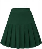women's high waist pleated skirt for school and tennis - cute and flowy skater skirt logo