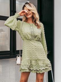 img 2 attached to Miessial Womens Sleeve Chiffon Ruffle Women's Clothing ~ Dresses