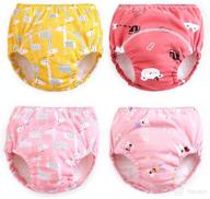 👧 girls potty training pants 2t, 3t, 4t - toddler training underwear for baby girls (pack of 4) logo