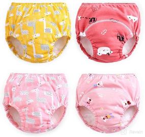 img 4 attached to 👧 Girls Potty Training Pants 2T, 3T, 4T - Toddler Training Underwear for Baby Girls (Pack of 4)