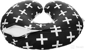 img 1 attached to 🤱 Enhance Your Nursing Experience with Mila Millie's Premium 2 Pack Nursing Pillow Covers - Nordic Swiss Black & White Design Slipcovers - Hypoallergenic 100% Cotton (Black & White)