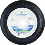 4.80-12 lrc bias trailer tire on white spoke 4 lug wheel - ready to use! logo