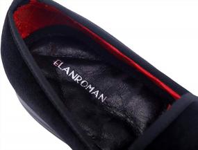 img 1 attached to 👞 ELANROMAN Vintage Embroidered Smoking Loafers