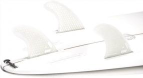 img 2 attached to DORSAL Hexcore Thruster Surfboard Fins Set (3) Honeycomb FUT Base White