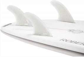 img 3 attached to DORSAL Hexcore Thruster Surfboard Fins Set (3) Honeycomb FUT Base White