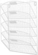 white chicken wire wall mount file rack folders with 5 tiers - tqvai wall hanging file holder logo