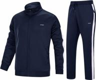 magnivit men's tracksuit 2 piece athletic full zip jogging running suits set logo