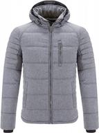 men's winter puffer jacket with quilted padding and hood by bellivera parka logo