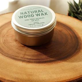 img 3 attached to Caron & Doucet - Natural Wood Conditioning Vegan Wax Finish - 🌿 100% Plant Based Orange Scented - Ideal for Natural Wood Furniture - 3.5oz