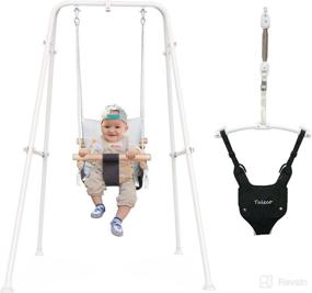 img 4 attached to RAGOZONERY 2 in 1 Baby Jumper 👶 with Toddler Swing: Ultimate Indoor Outdoor Combo Set