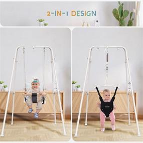img 3 attached to RAGOZONERY 2 in 1 Baby Jumper 👶 with Toddler Swing: Ultimate Indoor Outdoor Combo Set