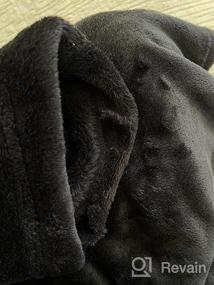img 6 attached to Verabella Men & Women'S Plush Fleece Robe W/ Hood - Solid Color Bathrobe