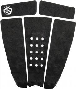 img 4 attached to AQUBONA 5-Piece EVA Traction Pads W/ Kicker For Surfboards, Skimboards & Funboard - Aqua Blue Gray Black