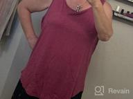 img 1 attached to Flowy Summer Tank Tops For Women: Loose Fit Tunic With Casual Scoop Neck And Long Hemline review by Hannah Jenkins