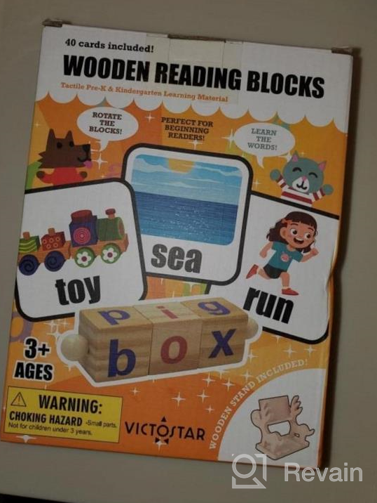 img 1 attached to Fun And Educational Montessori Reading Blocks And Flash Cards For 3-5 Year-Olds review by Kevin Silver