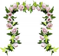 2 упаковки 14 футов светло-фиолетовый цветок розы лозы-идеально подходит для дома вечеринка в саду церемония на открытом воздухе свадебная арка цветочный декор логотип