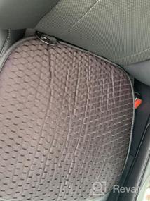 img 8 attached to Tsumbay Breathable Car Seat Cushion With Memory Foam For Home/Office/Car Use - Non-Slip And Comfortable, Universal Fit Mesh Fabric Seat Pad With Anti-Slip Bottom - 1Pcs