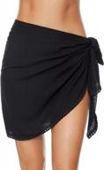 women's sarong swimsuit cover up short bathing suit wrap skirt beach wrap with tassels logo