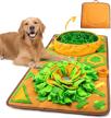 enrichment nosework feed games: awoof snuffle mat for dogs - interactive puzzle toy, 34.6" x 19.6" dog feeding mat encouraging natural foraging skills, stress relief and slow eating logo