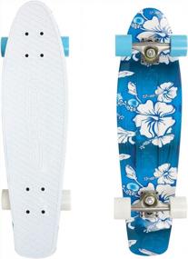 img 4 attached to Versatile 27-Inch Skateboard For All Ages - Beginner To Pro Level - Trendy Shortboard With Changeable Wheels