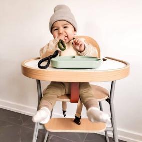 img 2 attached to Introducing The Itzy Ritzy Silicone Spoon & Fork Set: Perfect Baby Utensils For Self-Feeding With Comfortable Braided Handles In Camo/Midnight Design, Eco-Friendly, And Safe For 6 Months And Up!