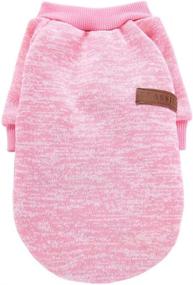 img 2 attached to 🐾 Bwealth Dog Clothes: Soft Pet Apparel with Thickening Fleece for Small and Medium Pets - Warm Winter Knitwear Sweater (L, Pink)