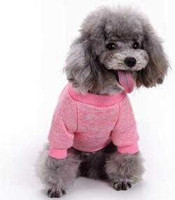 img 3 attached to 🐾 Bwealth Dog Clothes: Soft Pet Apparel with Thickening Fleece for Small and Medium Pets - Warm Winter Knitwear Sweater (L, Pink)